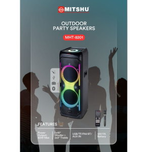RECHARGEABLE SPEAKERS 80W 10"+10'' (MHT-8201)