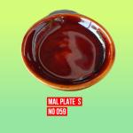 Flower plate brown S ( Ceramic )